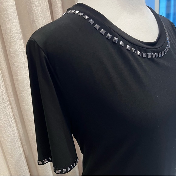 Michael Kors Black Silver Studded Midi Dress - Picture 4 of 9